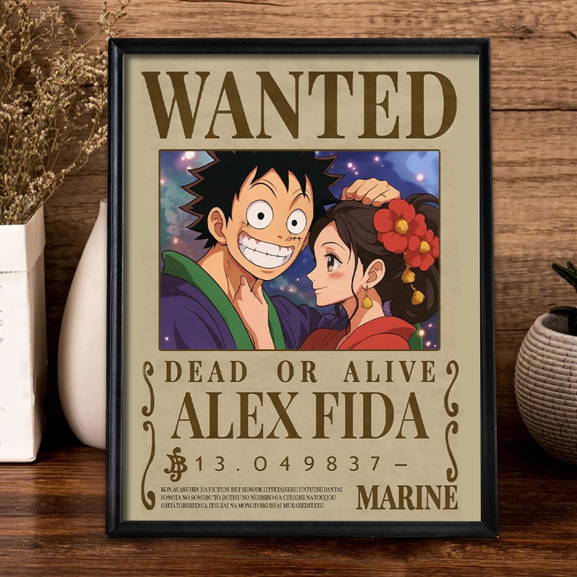 Personalized Couple Anime Portrait Photo Frame Unique Engagement Gifts Valentine's Day Gifts for Couple Anniversary Gift