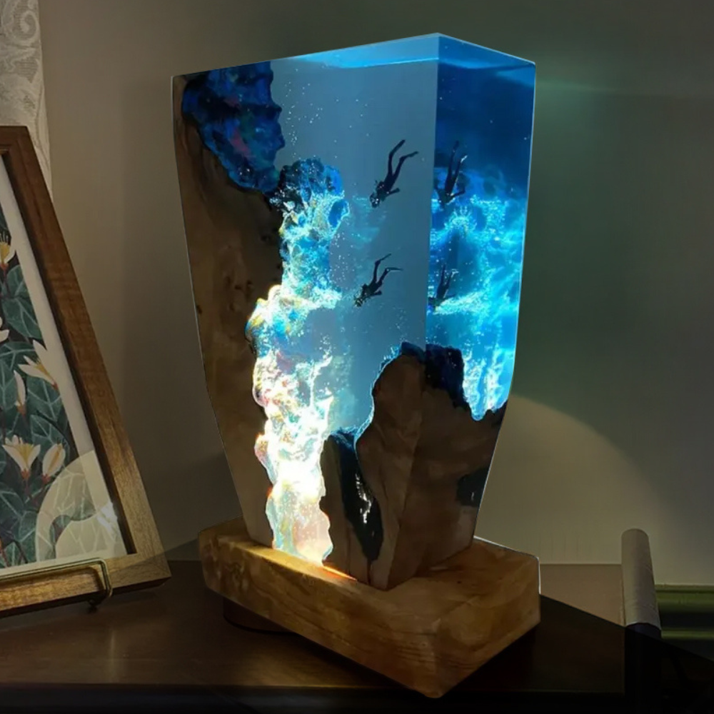 Explore the Enchanting Ocean Series of Resin Lamps.
