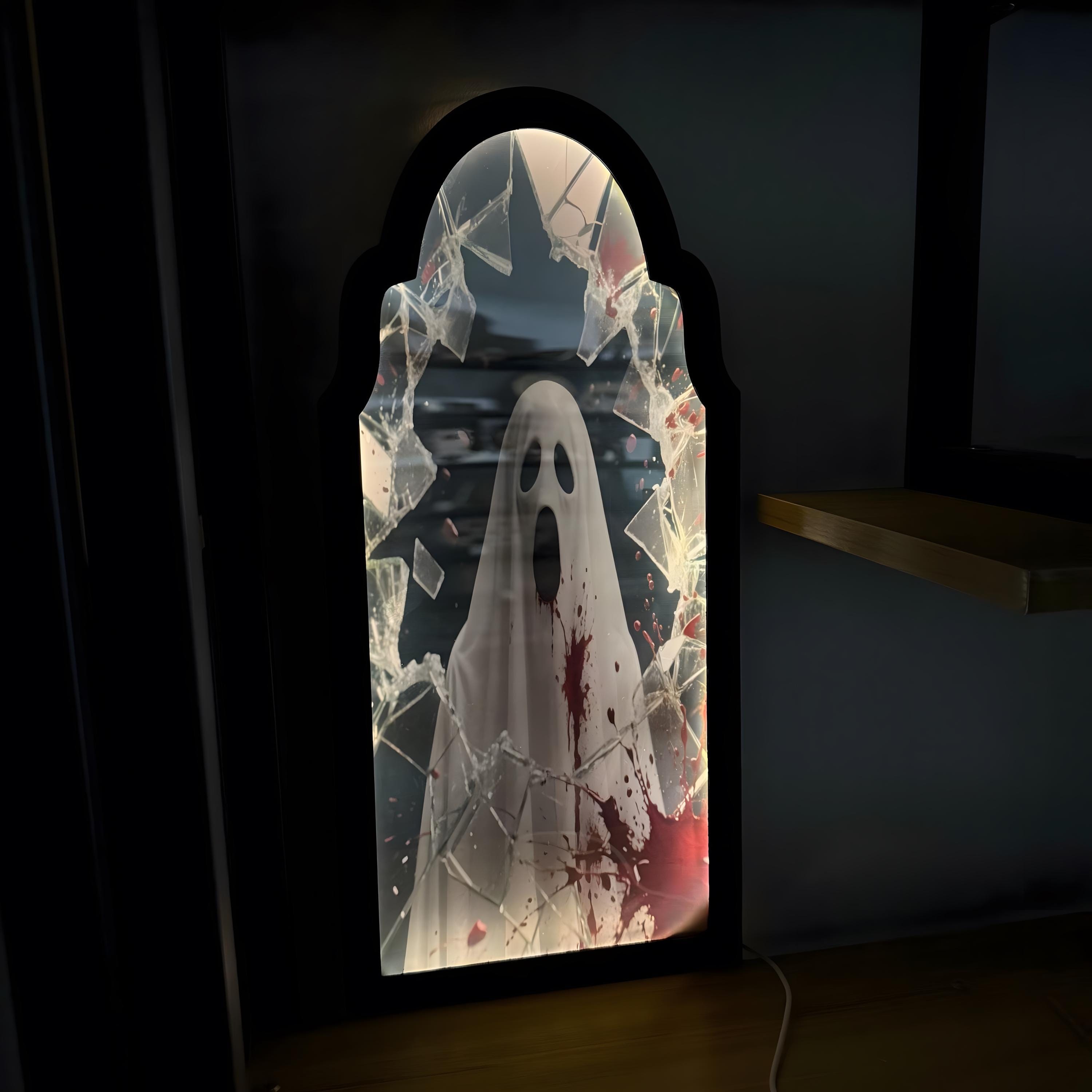 2025 Novelty Ghost Mirror with Creepy Eyes Ghost.