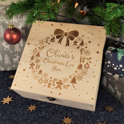 Personalised Christmas Eve Box For Children, Ready To Fill With Gifts