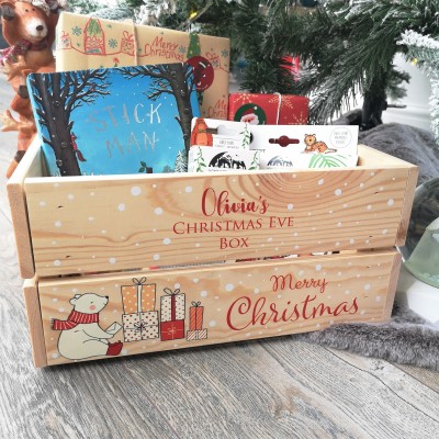 Personalised Christmas Eve Box For Children, Ready To Fill With Gifts
