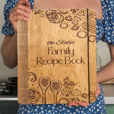 Recipe Binder Personalized Wooden Recipe Book Mothers Day Gift for mom grandma nana  mimi gigi