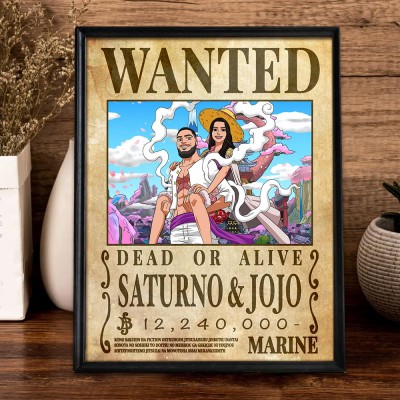 Personalized Couple Anime Portrait Photo Frame Unique Engagement Gifts Valentine's Day Gifts for Couple Anniversary Gift