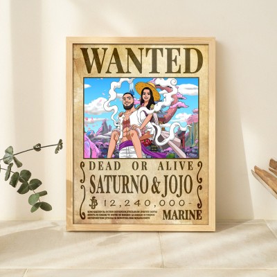 Personalized Couple Anime Portrait Photo Frame Unique Engagement Gifts Valentine's Day Gifts for Couple Anniversary Gift