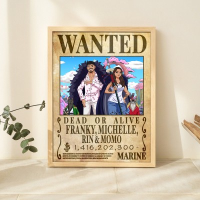 Personalized Couple Anime Portrait Photo Frame Unique Engagement Gifts Valentine's Day Gifts for Couple Anniversary Gift