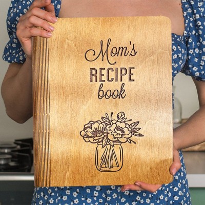 Personalized Wooden Recipe Book, Mothers Day Gift for mom grandma nana  mimi gigi