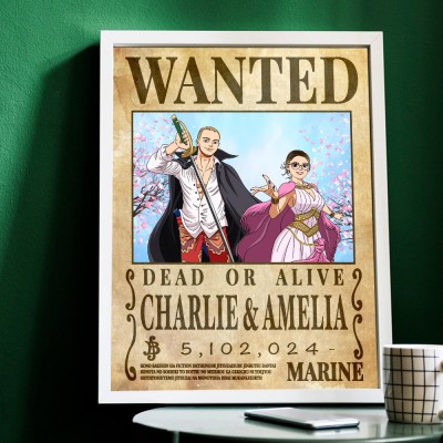 Personalized Couple Anime Portrait Photo Frame Unique Engagement Gifts Valentine's Day Gifts for Couple Anniversary Gift