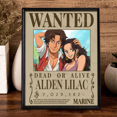 Personalized Couple Anime Portrait Photo Frame Unique Engagement Gifts Valentine's Day Gifts for Couple Anniversary Gift