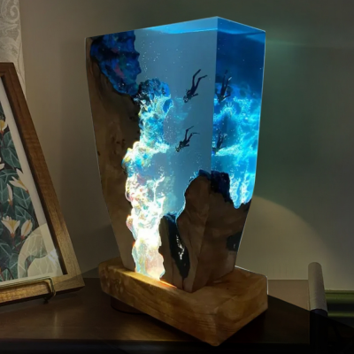 Explore the Enchanting Ocean Series of Resin Lamps.
