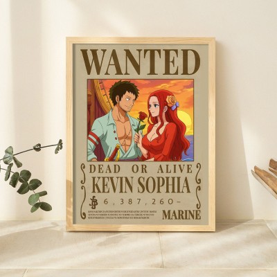 Personalized Couple Anime Portrait Photo Frame Unique Engagement Gifts Valentine's Day Gifts for Couple Anniversary Gift
