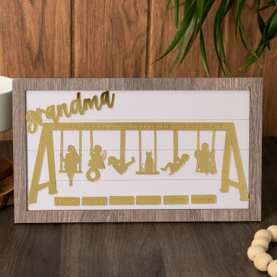 Personalized Swing Set Sign, Mother’s Day Swings.