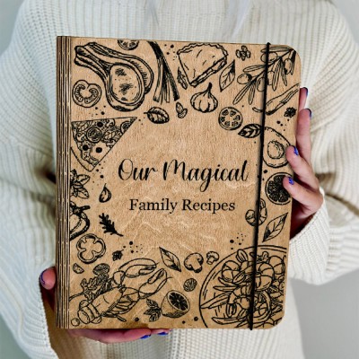 Personalized Wooden Recipe Book, Mothers Day Gift for mom grandma nana  mimi gigi