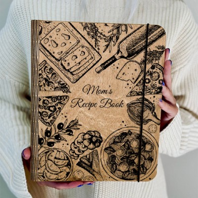 Personalized Wooden Recipe Book, Mothers Day Gift for mom grandma nana  mimi gigi