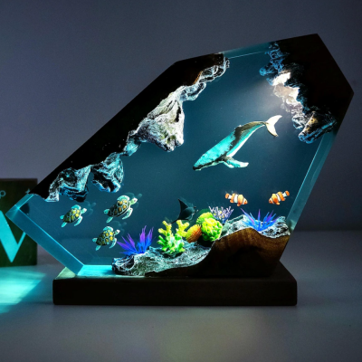 Explore the Enchanting Ocean Series of Resin Lamps.