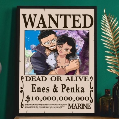 Personalized Couple Anime Portrait Photo Frame Unique Engagement Gifts Valentine's Day Gifts for Couple Anniversary Gift