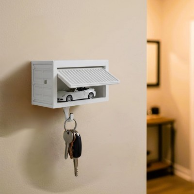 Mini Garage Key Holder with Toy Car Display Unique Valentine’s Day Gift for Car Lovers