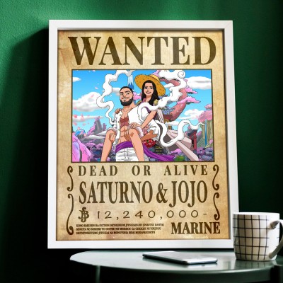 Personalized Couple Anime Portrait Photo Frame Unique Engagement Gifts Valentine's Day Gifts for Couple Anniversary Gift