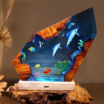 Explore the Enchanting Ocean Series of Resin Lamps.