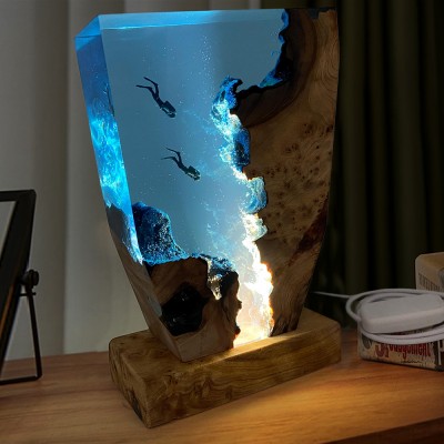 Explore the Enchanting Ocean Series of Resin Lamps.