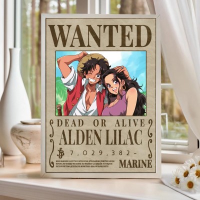 Personalized Couple Anime Portrait Photo Frame Unique Engagement Gifts Valentine's Day Gifts for Couple Anniversary Gift