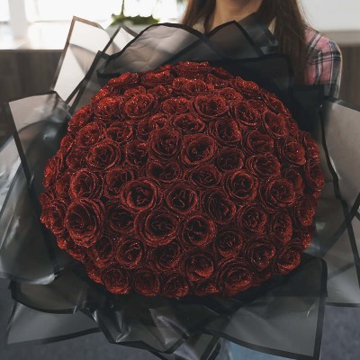 Glitter Rose Bouquet The Perfect Valentine’s Day Anniversary Gift for Your Lover