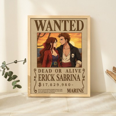 Personalized Couple Anime Portrait Photo Frame Unique Engagement Gifts Valentine's Day Gifts for Couple Anniversary Gift