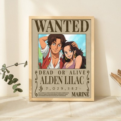 Personalized Couple Anime Portrait Photo Frame Unique Engagement Gifts Valentine's Day Gifts for Couple Anniversary Gift