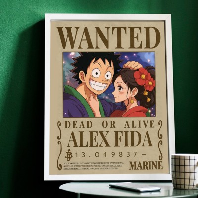 Personalized Couple Anime Portrait Photo Frame Unique Engagement Gifts Valentine's Day Gifts for Couple Anniversary Gift