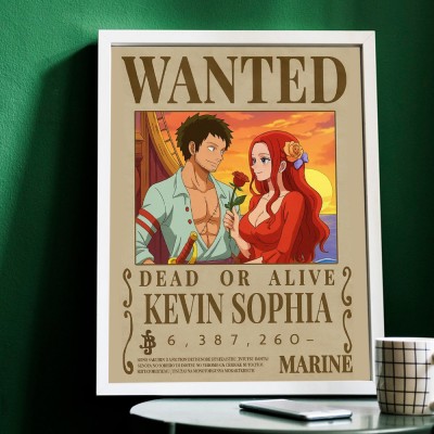 Personalized Couple Anime Portrait Photo Frame Unique Engagement Gifts Valentine's Day Gifts for Couple Anniversary Gift