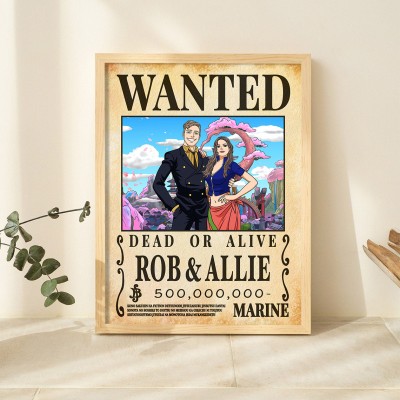Personalized Couple Anime Portrait Photo Frame Unique Engagement Gifts Valentine's Day Gifts for Couple Anniversary Gift