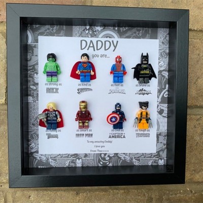 Daddy Birthday Father's Day 1-10 Superhero Gift Personalized Frame