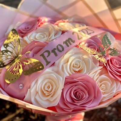 Rose Bouquet with Ribbon Text The Perfect Valentine’s Day Keepsake Gift for Your Lover